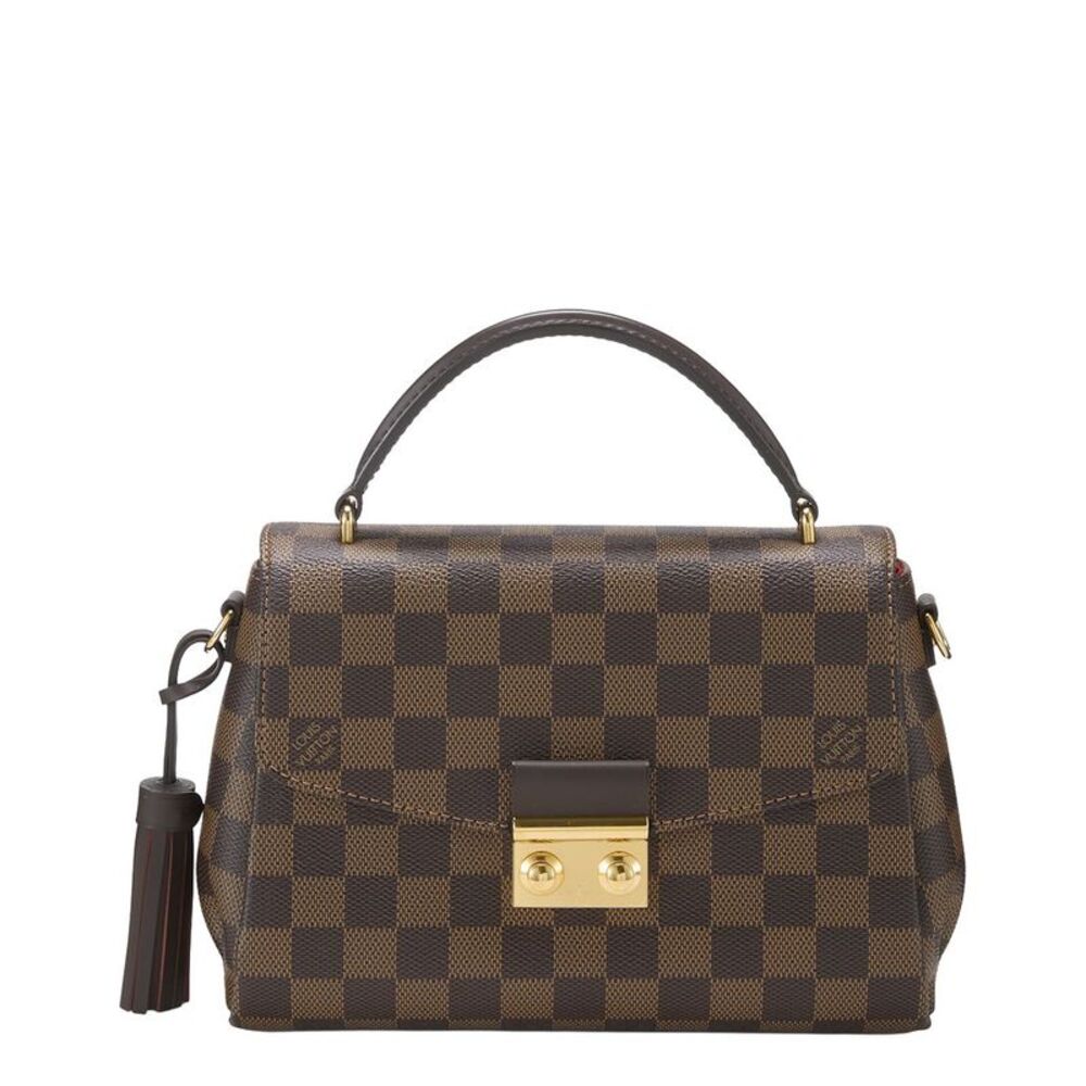 Louis Vuitton Brown Damier Ebene Coated Canvas Croisette (Authentic Pre-Loved)